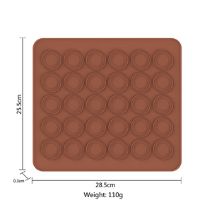 Petit tapis de cuisson rond en silicone résistant à la chaleur résistant au four à pâtisserie vente en gros - Product Image 2
