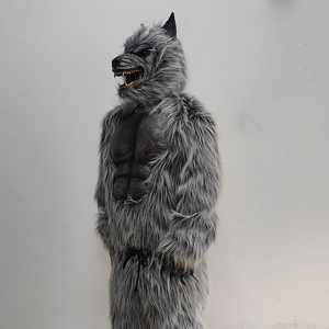 <span class=keywords><strong>Nouveau</strong></span> Costume de <span class=keywords><strong>Loup</strong></span>-Armoire Réaliste pour la Marche, Tenue de <span class=keywords><strong>Loup</strong></span>, Mascotte d'Animal Sauvage pour Halloween avec Masque - Product Image 2