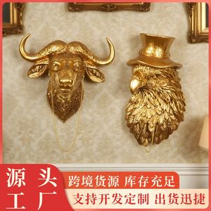 Ornement mural en résine en forme d'aigle, couleur or, décoration d'intérieur, cadeau artisanal - Product Image 5