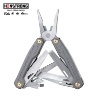 Outil multifonction en titane DIY avec tournevis, pinces, lame, embouts, scie, lime, clé, règle - Qualité industrielle OEM