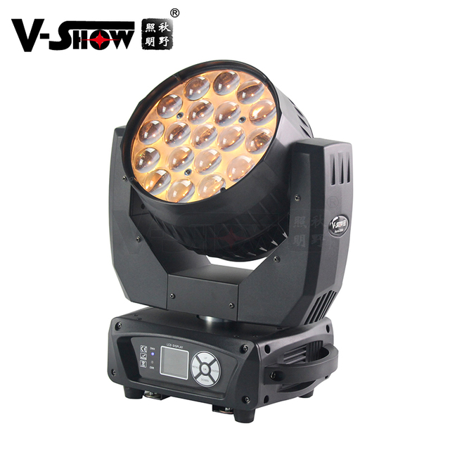 VSHOW Pro Light Moving Heads Aura 19pcs 15w Rgbw Zoom Led Moving Head Light mac Aura Zoom Led Moving Head Light