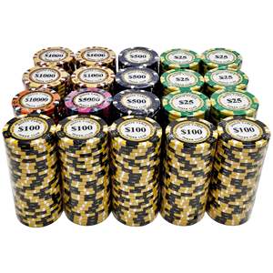<span class=keywords><strong>Jetons</strong></span> de poker en argile 14g personnalisés avec impression laser pour casino, jeu de hasard, Baccarat, Blackjack - Product Image 2