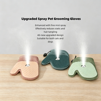 Gants de toilettage multifonctionnels portables 2026 avec fonction pulvérisation, anti-statiques, écologiques, pour l'élimination des poils de chats et chiens, et massage
