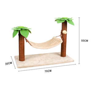 Árbol para Gatos con Diseño de Planta Verde, Rascador, Hamaca, Casa, Muebles de Madera para Gatos, Torre para Mascotas - Product Image 2