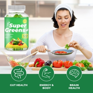 مكملات غذائية من جولونج بعلامة تجارية خاصة، فيتامينات الفواكه والخضروات الخضراء الفائقة على شكل حلوى جيلاتينية للبالغين - Product Image 5