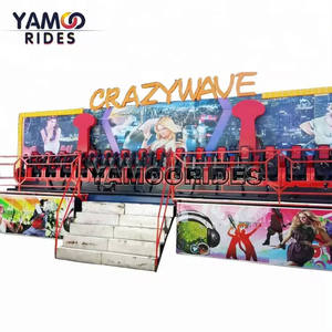 Vente chaude usine : Manèges Crazy Wave <span class=keywords><strong>Miami</strong></span> montés sur remorque pour jeux de carnaval extérieurs, pour parcs de trampolines, en alliage, FRP et acier, haute capacité - Product Image 2