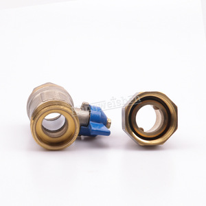 Robinet à bille en laiton forgé 3/4 po avec poignée bleue pour le contrôle du débit d'eau, usage industriel - Product Image 2