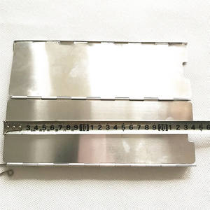 야외 스토브 캠핑 윈드 스크린 제작 판금 제품 용 10 종 접이식 알루미늄 윈드 쉴드 - Product Image 5