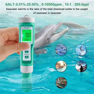 Testeur de salinité alimentaire 10 en 1 Xtester Bibo Xtester YY-1010-10, haute précision, mesure de la salinité alimentaire PH/ORP/EC/H2/S.G/TDS/SALT/TEMP/Res - Product Image 3