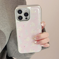 Coque de téléphone drôle lapin dorure pour Iphone16 16pm 16plus 16pro 15 15pm 15plus 15pro 14pm 14pro 13 13pm 13pro 12 11 coque époxy