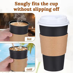 Funda de Papel Corrugado Ecológica Desechable Personalizada con Logotipo <span class=keywords><strong>para</strong></span> Bebidas Frías y Vasos de Café - Product Image 5