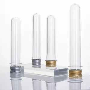 Packaging Screw Caps Food Grade Tubes Test Tube with Cap PET Clear Plastic 30ml 40ml 50ml 60ml 100ml Free Sample Transparent