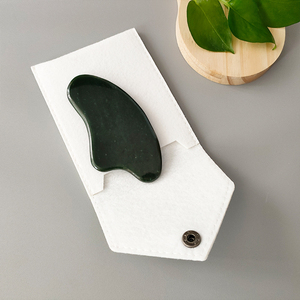 Nephrit-Jade Gesichtsmassage-Werkzeuge Handgefertigtes Jade-Guasha-Brett SPA Akupunktur-Therapie-Tools Gesichts-Hetian-Jade Gua Sha Werkzeuge - Product Image 4