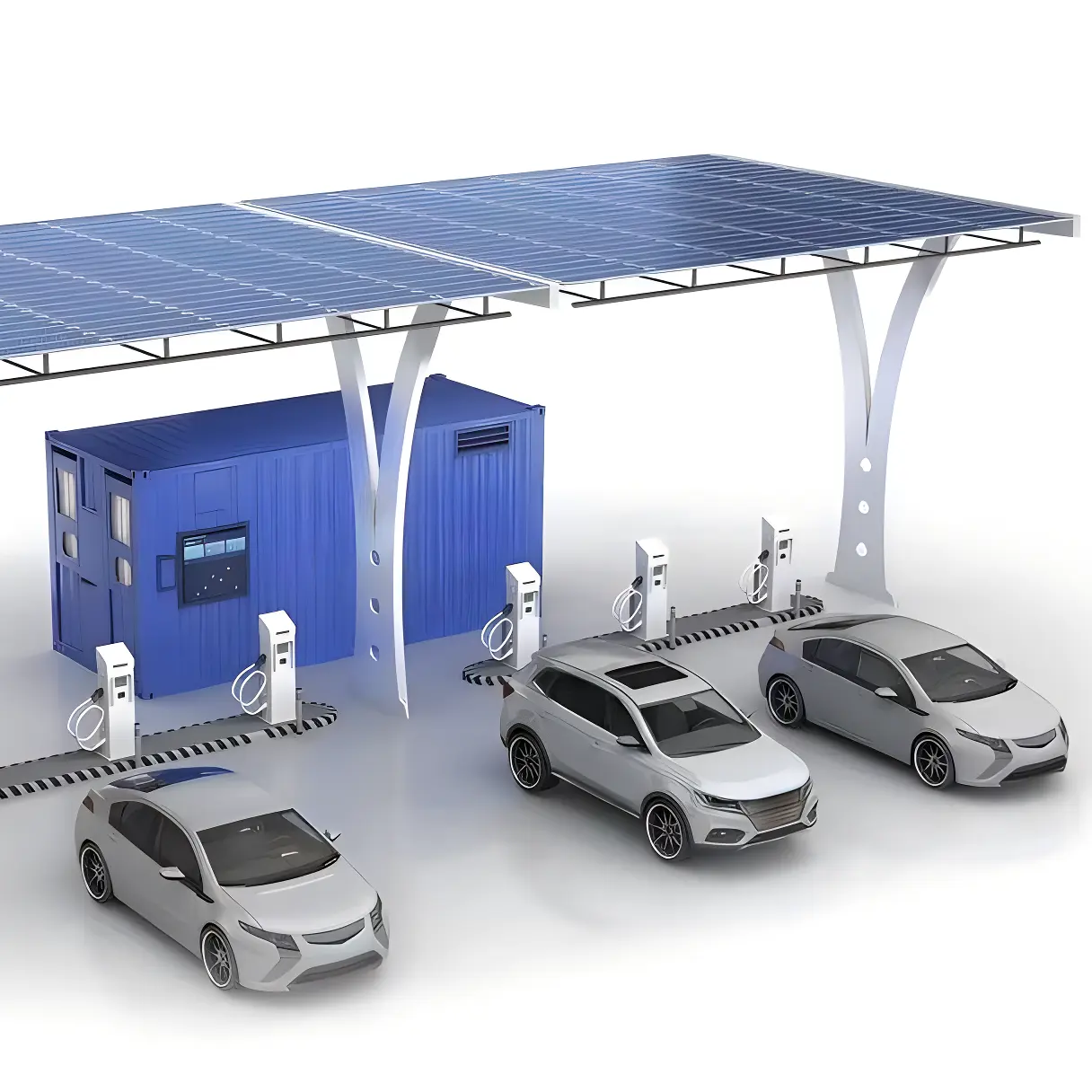 Europa Deutschland Heiß verkaufter industrieller Solarmontage-Carport für Autos für Solar montages ysteme