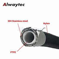 Kit de raccord universel en PTFE tressé en acier inoxydable AN4 AN6 AN8 AN10 E85 tuyau de frein en nylon tuyau refroidisseur d'huile