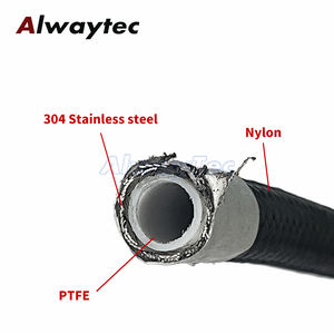 Universal AN4 AN6 AN8 AN10 E85 Mangueira De Freio De Nylon Linha De Óleo Cooler Tubo De Aço Inoxidável Trançado PTFE Fitting Kit - Product Image 6