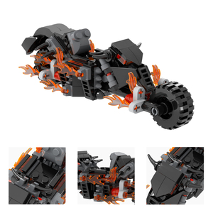 NUOVO Set di Costruzioni in Plastica Modello Moto Super Eroe <span class=keywords><strong>Ghost</strong></span> <span class=keywords><strong>Rider</strong></span> per Bambini, Puzzle di Mattoncini (670 pezzi) - Product Image 3
