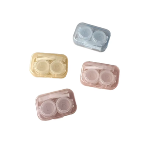 Kit De 5 étuis à Lentilles De Contact Avec Miroir - Format Voyage Rectangulaire, En Plastique ABS, 5 Couleurs