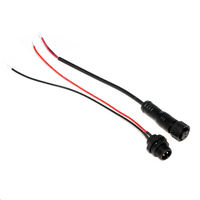 Connecteur étanche IP67 à montage sur panneau, 2 broches mâle-femelle, câble d'alimentation pour appareils d'éclairage LED