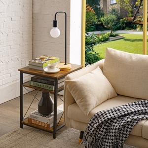 Ensemble de 2 tables d'appoint modernes X-Design, table de chevet avec étagère de rangement pour lit, salon, chambre à coucher - Product Image 2