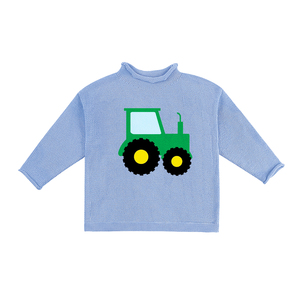 Oem ODM Toddler trẻ em trai Áo len bé Đan Áo len ấm Áo sơ mi dài tay áo cuộn cổ áo len với máy kéo mô hình đan - Product Image 1