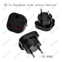 Adaptateur de prise UK vers EU 240V, convertisseur de prise de voyage Euro, chargeur mural AC, adaptateur de prise britannique, prises électriques