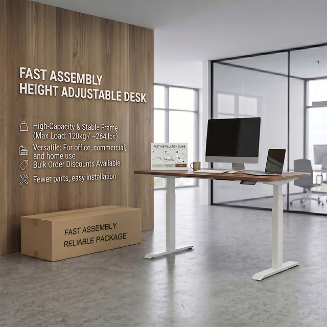 Pre-Assemble Design Easy Assembly Height Adjustable Standing Desk for Computer Table