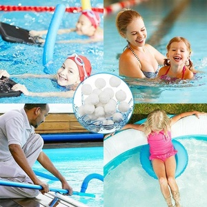 Boules filtrantes pour <span class=keywords><strong>piscine</strong></span> de 700 g, média de filtration d'eau, boule en fibre, Chine, remplace le sable et le <span class=keywords><strong>verre</strong></span>, traitement de l'eau, fibre de polyester - Product Image 1