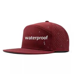 HS15 blank logo baseball 6 panel non-waterproof Veracap snapback laser hole custom hydro waterproof cap hat