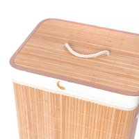 Panier à linge en bambou pliable à haute performance pour le lavage des vêtements