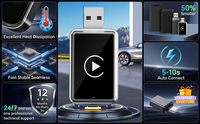 Monitor de Coche Portátil con Control Remoto Inalámbrico CarPlay, iPhone, Android Auto, GPS, Compatible con USB Tipo-C, Mirror App, YouTube, TikTok