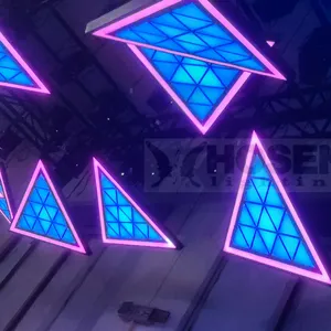 popular led triangular matrix light dmx winch led kinetic triangle effect lights