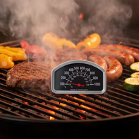 Pemantau Suhu Daging Panggang BBQ Stainless Steel Grill DIAL 360 Field View Dot Matrix Display Respon Cepat 38~538F/