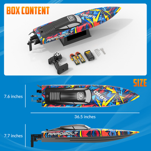 Barco Micro RC <span class=keywords><strong>de</strong></span> alta velocidad 70 KM/H 200M Inducción <span class=keywords><strong>de</strong></span> agua Radio Control Barco Dirección Simulación RC Lancha rápida - Product Image 6