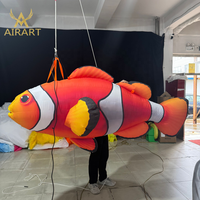 Ballon gonflable classique de poisson de clown de poisson de mer pour la décoration suspendue d'étape de fête d'école