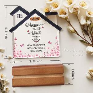 2025 Home Sweet Home signe nouvelle maison réchauffement cadeaux présentoir bénédiction idées cadeaux <span class=keywords><strong>pour</strong></span> femmes amis collègues - Product Image 2