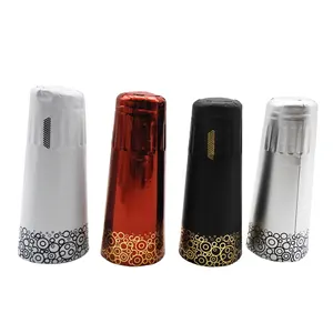 Оптовая продажа 34*120 мм красочная крышка бутылки шампанского с пользовательским логотипом алюминиевая капсула для игристого вина