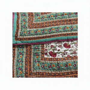 100% pur coton Kantha Patchwork couette Style Vintage reine taille coton Kantha couette douce réversible couverture d'hiver pour HotelUse - Product Image 1