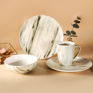 Weiye Service <span class=keywords><strong>de</strong></span> table en céramique marbrée <span class=keywords><strong>de</strong></span> haute qualité Service <span class=keywords><strong>de</strong></span> table en porcelaine <span class=keywords><strong>de</strong></span> style nordique pour restaurant, banquet <span class=keywords><strong>de</strong></span> mariage, vaisselle - Product Image 1