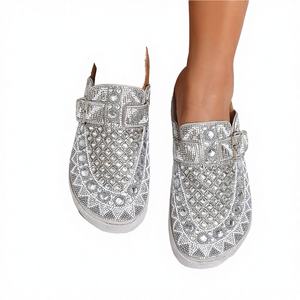 Women's 5-Inch High <b>Heeled</b> <b>Closed</b> <b>Toe</b> High Top Clogs Double Colors New Models Thick Sole Light Anti-Slip EVA Insole for Autumn - Product Image 4