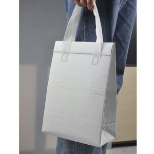 Custom Logo Takeaway Milk Tea Warm Wine Food Delivery Reusable Lunch Bag Insulated Cooler Bags Non-Woven Letter Pattern - Product Image 5