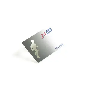 Fornecedor atacado personalizado alta qualidade aço inoxidável gravado cartão novo design em branco metal cartão