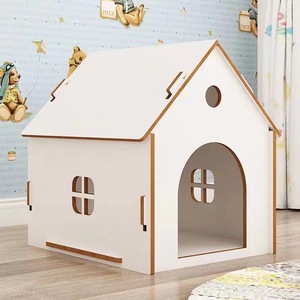 Casa de perro interior de madera Universal para las cuatro estaciones, cabaña de retazos, medianos y grandes perrera para perros, madera maciza hecha a mano - Product Image 2
