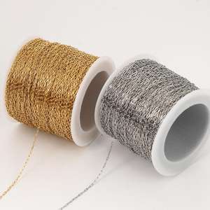 Chaîne fine en acier inoxydable à maillons cubains pour perles, maillons torsadés en forme de trombone, chaînes de perlage croisées pour la fabrication de bijoux DIY - Product Image 5