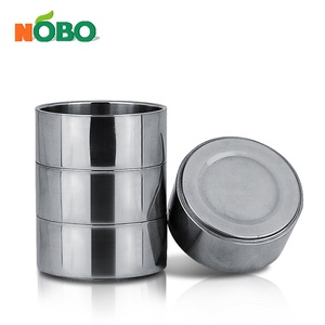 Boîte à Lunch en acier inoxydable, cercueil de stockage des aliments, avec compartiments, boîtes de rangement de forme ronde et bacs pliables, <span class=keywords><strong>NOBO</strong></span> brillant - Product Image 6