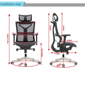 Nouveau design de bureau Appui-tête tournant Chaise fauteuil avec roues en Chine Chaises pour le travail de bureau - Product Image 5