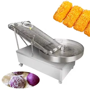 Prawn Shrimp Tempura Bread Crumb Coating Frying Machine/chicken Fish Cutlet Batter Covering Machine/burger Patty Maker Machine