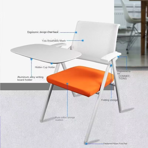 <span class=keywords><strong>Silla</strong></span> de entrenamiento plegable con tablero de mesa <span class=keywords><strong>Silla</strong></span> de reunión con <span class=keywords><strong>silla</strong></span> de <span class=keywords><strong>escritorio</strong></span> - Product Image 6