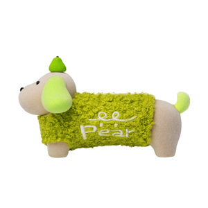 Yu Mo Craft Sweet Puppy Figurine Green Pear Design Desktop Decoration <b>Gift</b> for Girls - Product Image 1