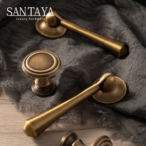 Tiradores de latón antiguo Santaya para gabinetes, tiradores de cajones de 3-4/5 pulgadas, herrajes para gabinetes de cocina, baño y tocadores - Product Image 3
